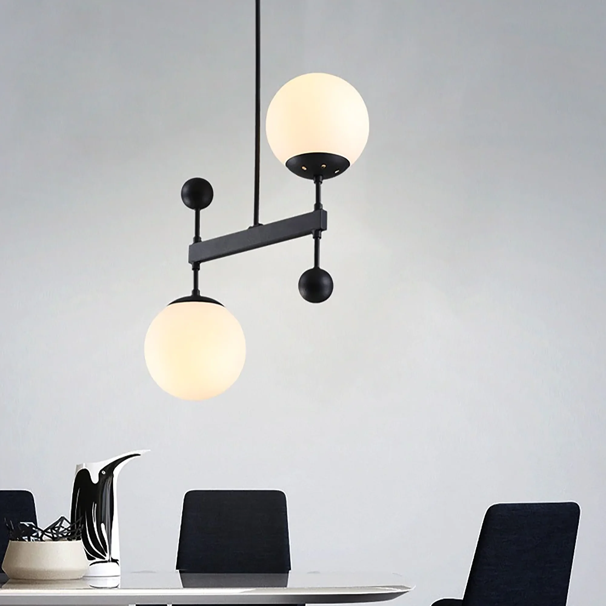 Minimalist Frosted Glass Chandelier - Image 8