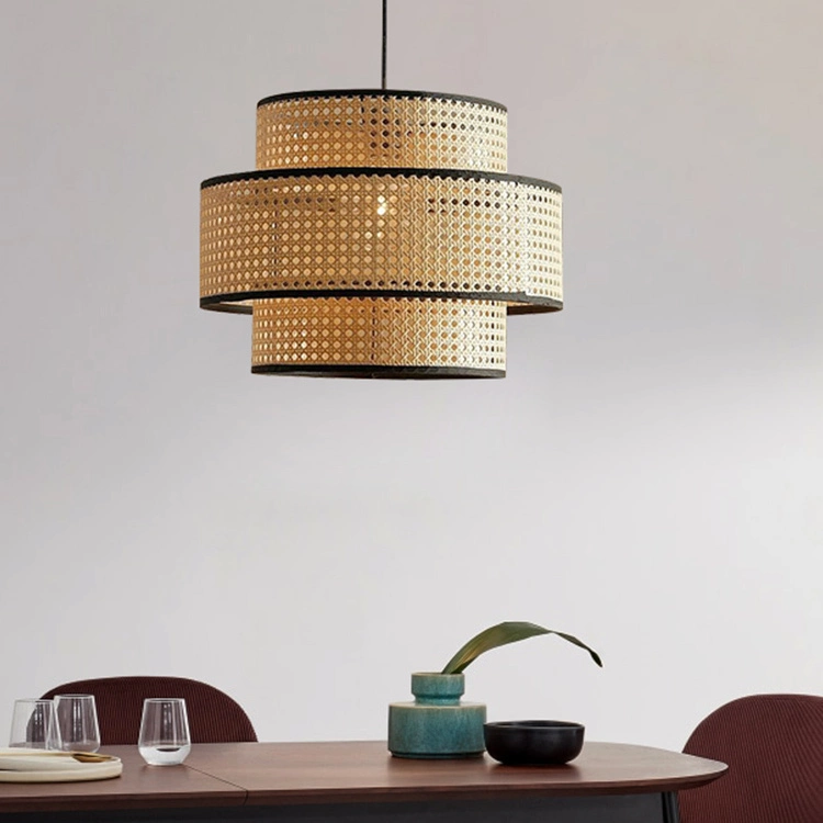 Japanese Style Rattan Woven Pendant Light - Image 3