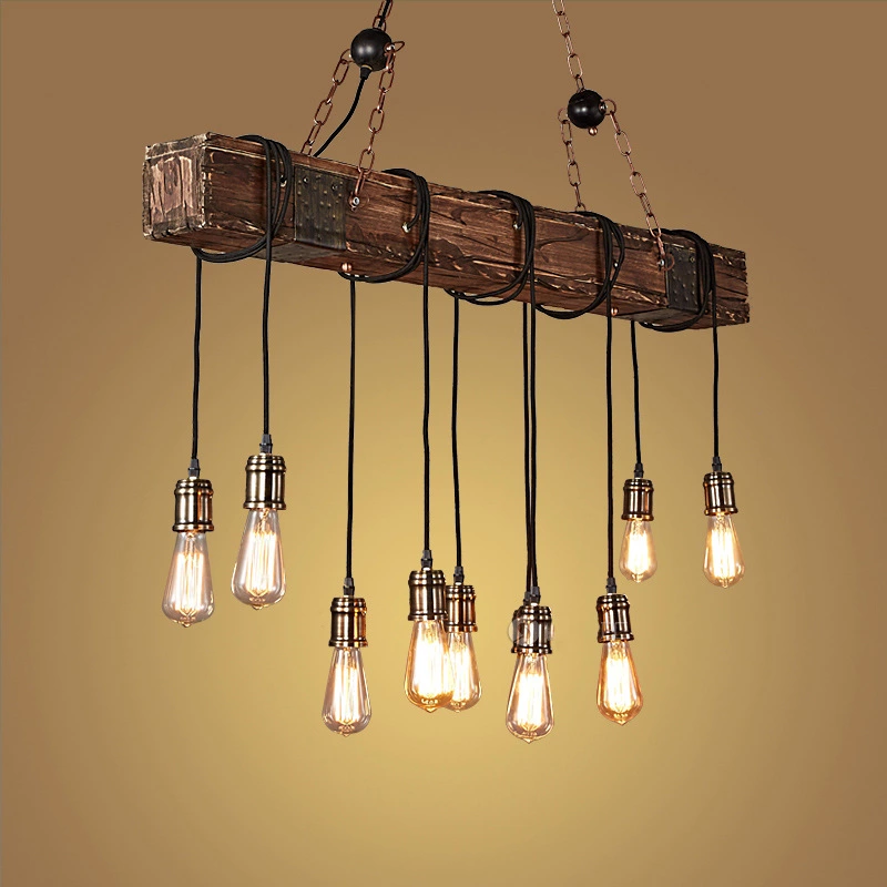 American Retro Wooden Chandelier - Image 4