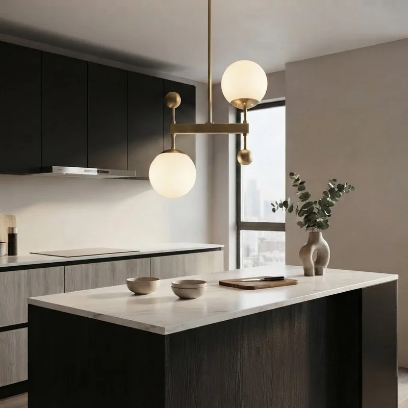 Minimalist Frosted Glass Chandelier - Image 5