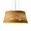 Simple Rattan Wooden Pendant Light - Thumbnail Image 12