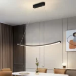 Black Aluminum LED Dining Chandelier - Thumbnail Image 3