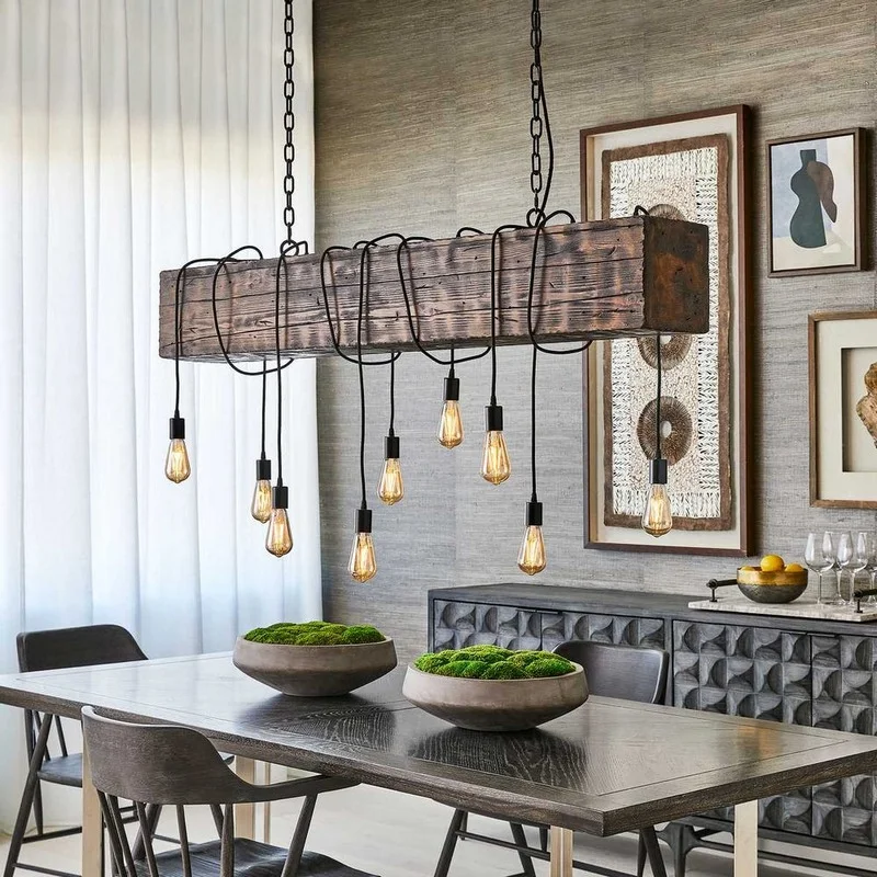 American Retro Wooden Chandelier - Image 3