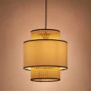 Japanese Style Rattan Woven Pendant Light - Thumbnail Image 6