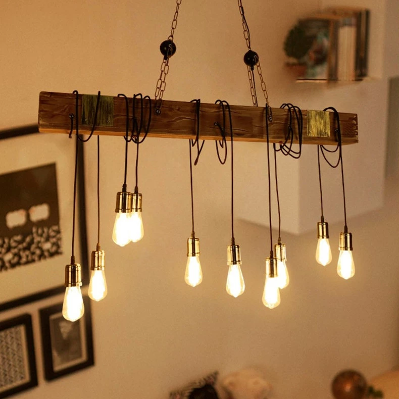 American Retro Wooden Chandelier - Image 5