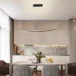 Black Aluminum LED Dining Chandelier - Thumbnail Image 4