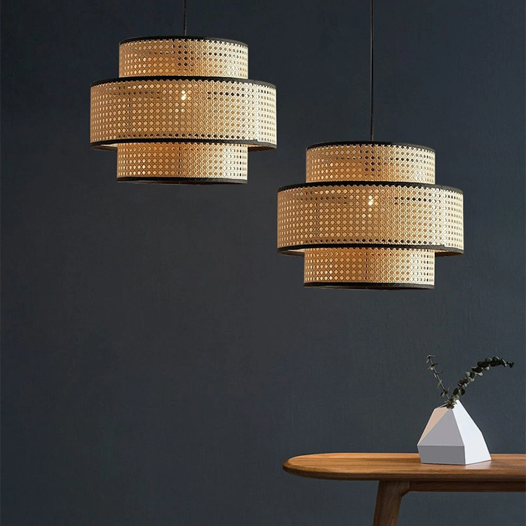Japanese Style Rattan Woven Pendant Light - Image 4