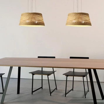 Simple Rattan Wooden Pendant Light - Image 5