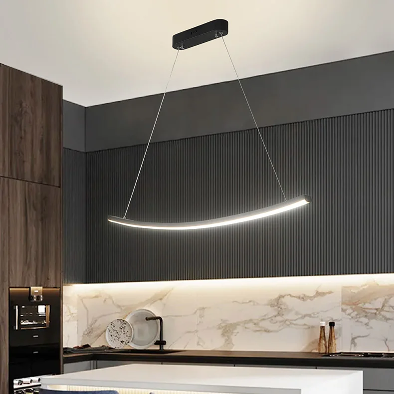 Black Aluminum LED Dining Chandelier - Image 5