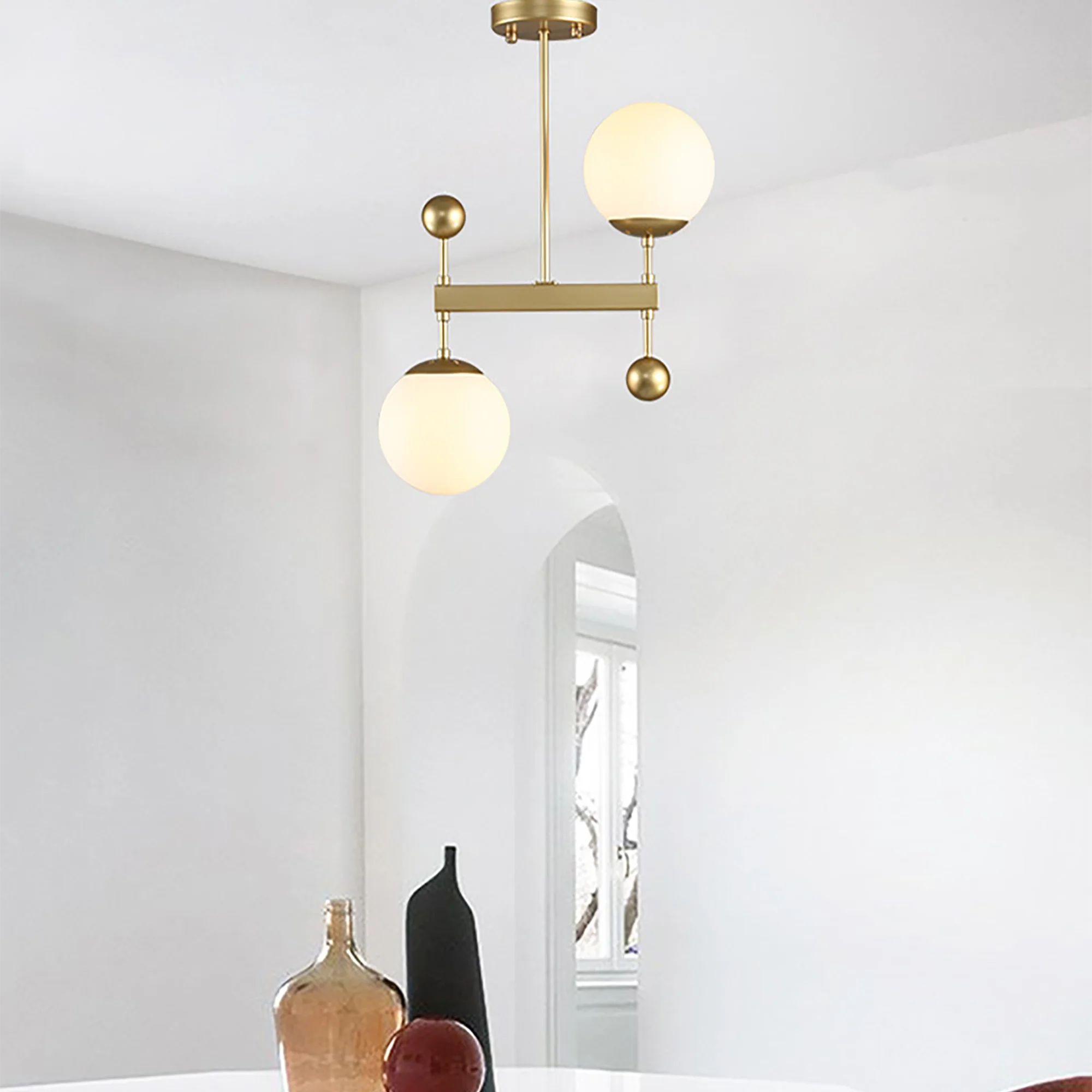 Minimalist Frosted Glass Chandelier - Image 6