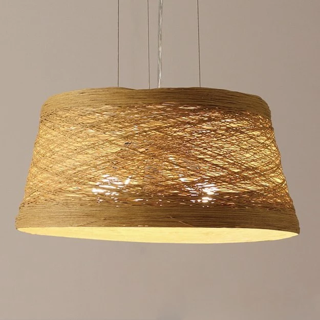 Simple Rattan Wooden Pendant Light - Image 8