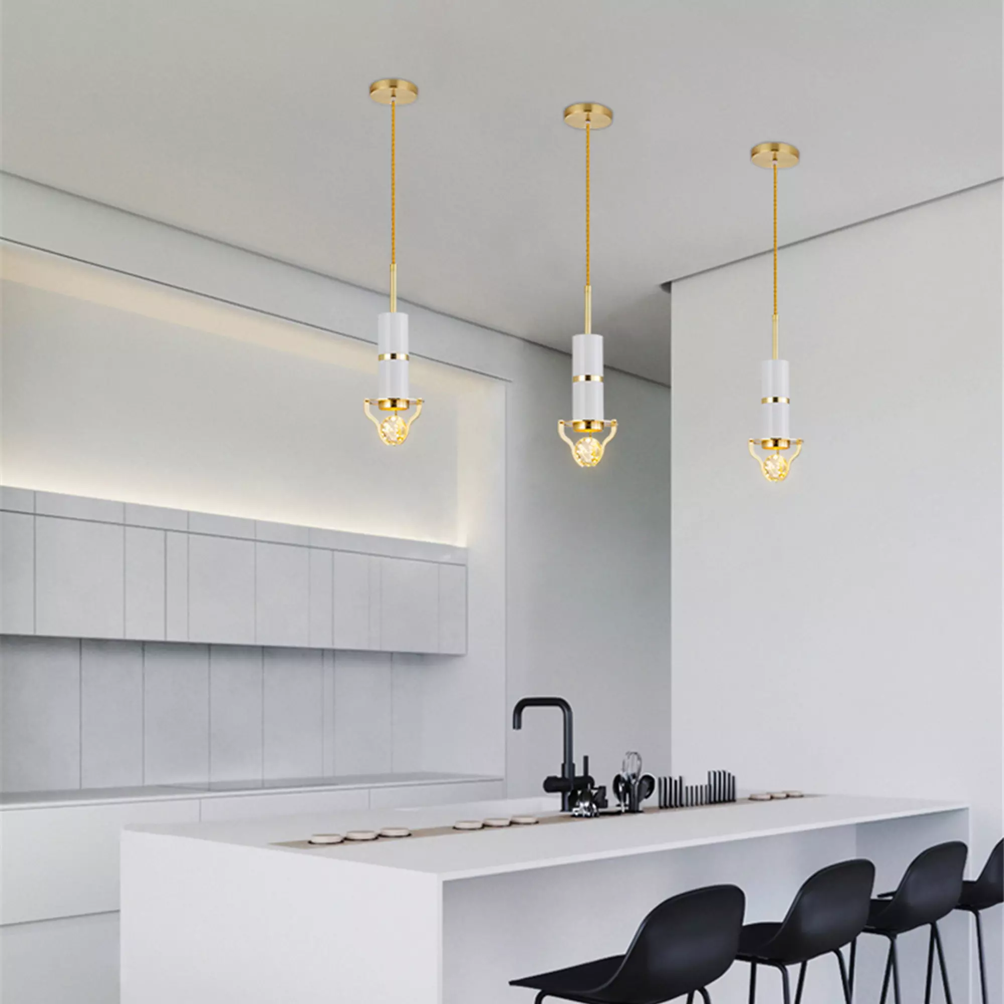Crystal Bubble Glass Elegant Pendant Light - Image 5