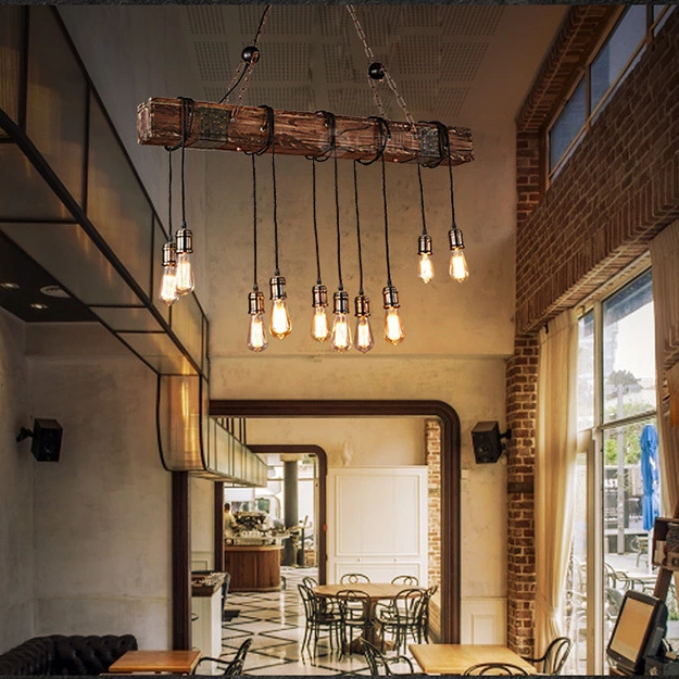 American Retro Wooden Chandelier - Image 7