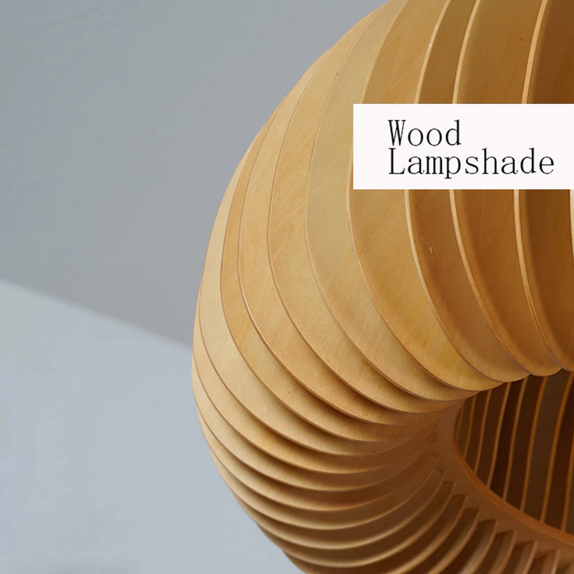 Flower Style Hanging Wooden Pendant Light - Image 6