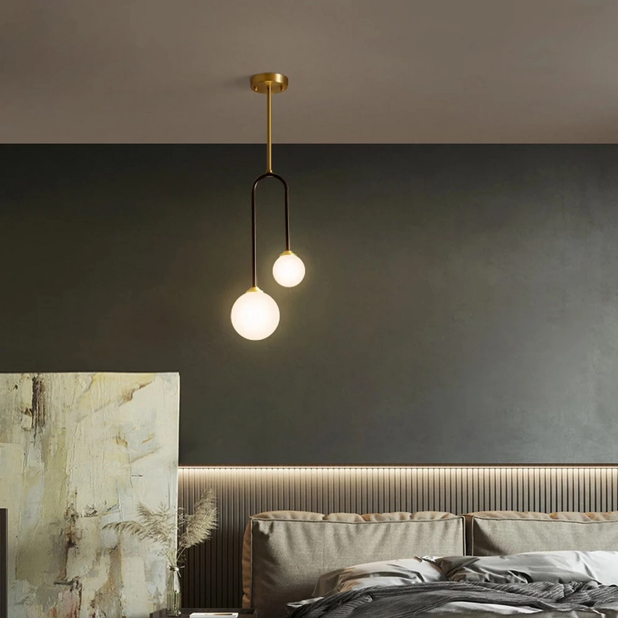 Copper Body Bedroom Ceiling Lamp - Image 4