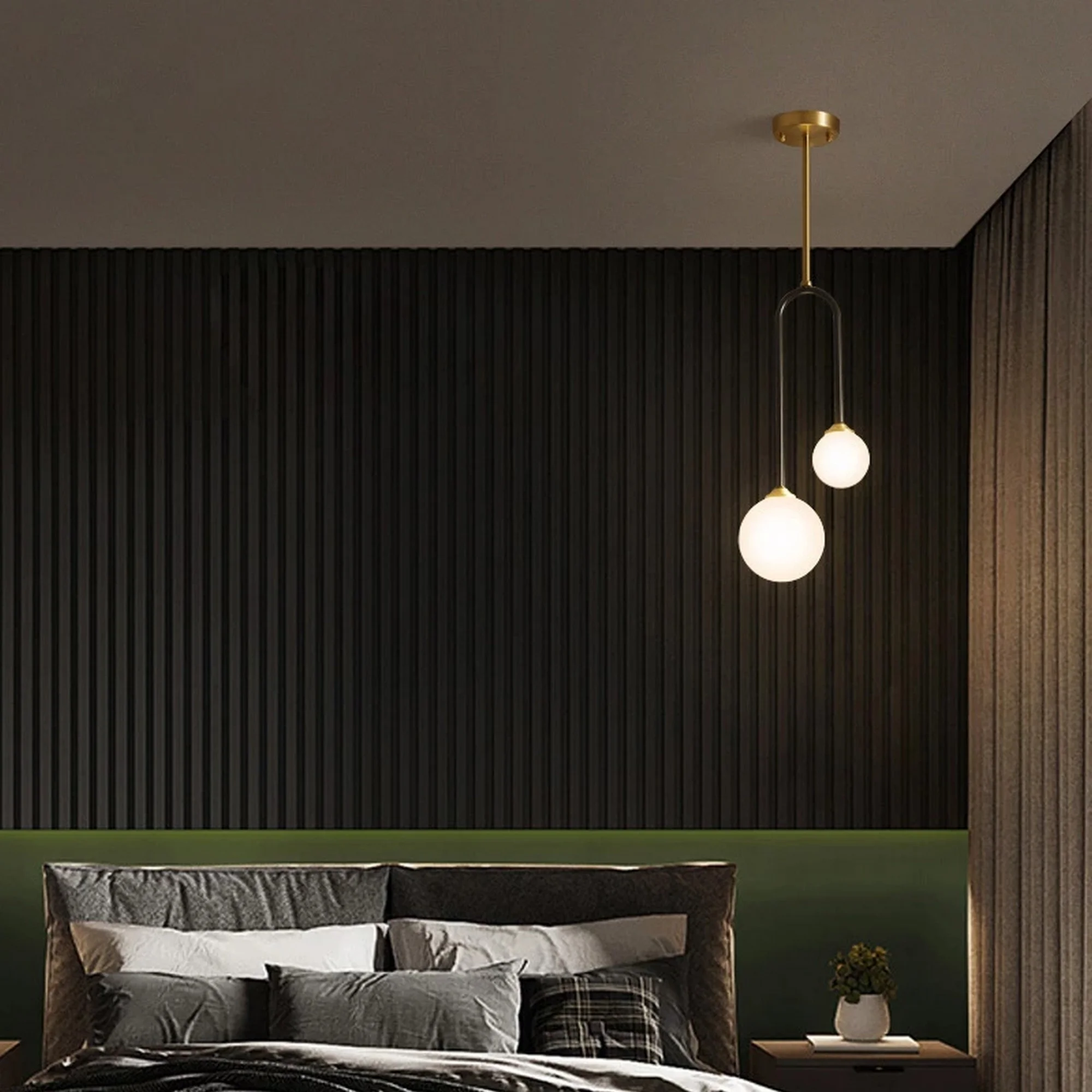 Copper Body Bedroom Ceiling Lamp - Image 6