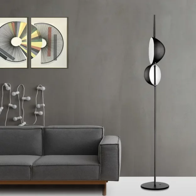 Superluna Floor Lamp with modern finish for premirum interiors