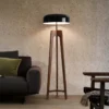 Pileo Floor Lamp with modern wooden finish for custom interiors